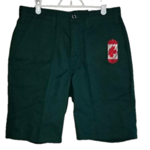 Men's Flat Front Shorts in Dark Green